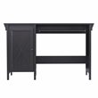 Pemberly Row Farmhouse 1-Door Wood Writing Desk in Espresso