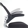 Pemberly Row Modern Style Mesh Fabric Office Chair in Black Finish