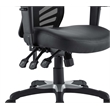 Pemberly Row Modern Vinyl and Mesh Office Chair in Black Finish