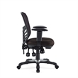 Pemberly Row Modern Mesh and Fabric Office Chair in Brown Finish
