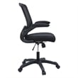 Pemberly Row Modern Style Mesh Fabric Office Chair in Black Finish