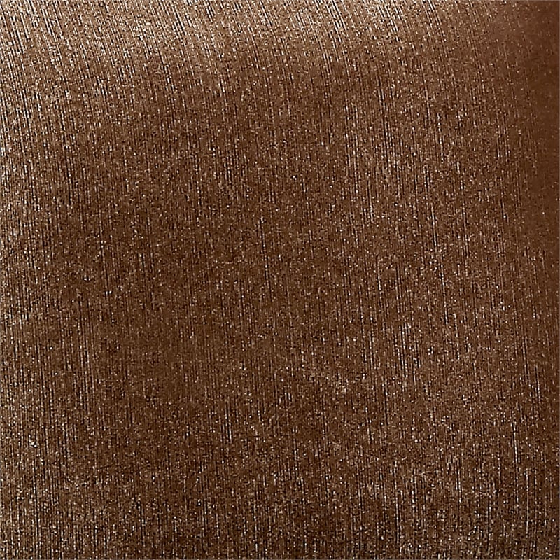 Pemberly Row Contemporary Fabric Ergonomic Armless Office Chair in Brown