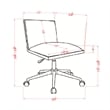 Pemberly Row Contemporary Fabric Ergonomic Armless Office Chair in Brown