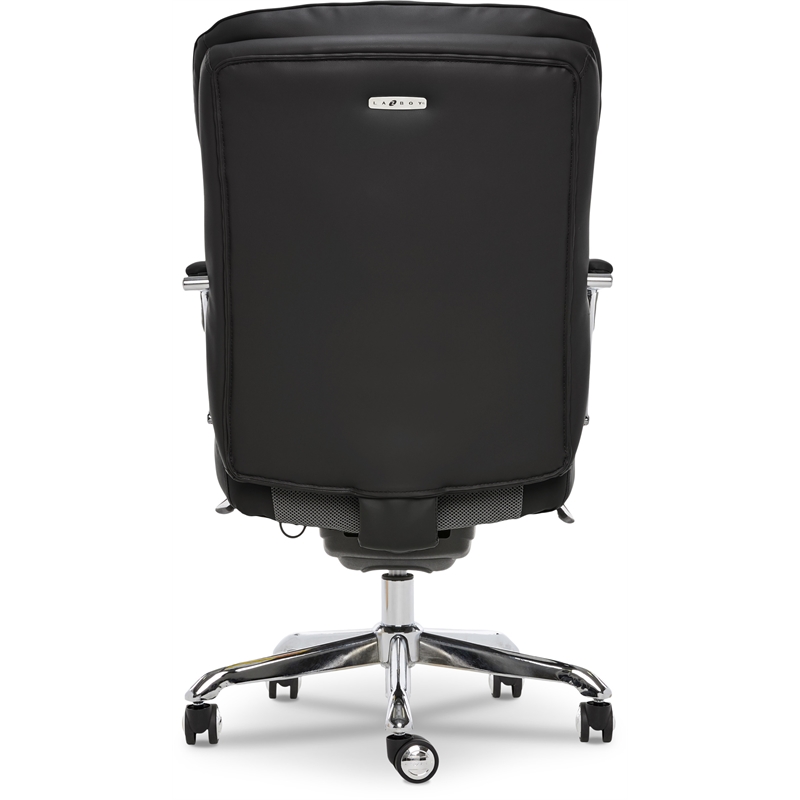 Pemberly Row Contemporary Office Chair with Padded Arms Jet Black