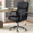 Pemberly Row Contemporary Office Chair with Padded Arms Jet Black