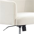 Pemberly Row Modern / Contemporary Home Office Chair Ivory Fabric