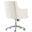 Pemberly Row Modern / Contemporary Home Office Chair Ivory Fabric