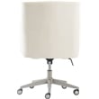 Pemberly Row Modern / Contemporary Home Office Chair Ivory Fabric