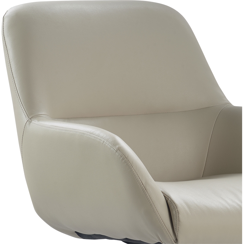 Pemberly Row Modern / Contemporary Leather Office Chair Cream