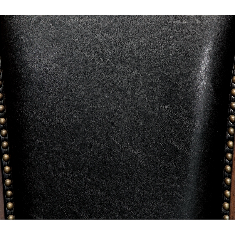 Pemberly Row Contemporary Faux Leather Gaming Chair in Cherry (Set of 2)