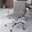 Pemberly Row Modern Faux Leather Executive Swivel Office Chair in Tan