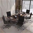 Pemberly Row High Back Leatherette Executive Swivel Office Chair in Black