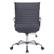 Pemberly Row High Back Leatherette Executive Swivel Office Chair in Black
