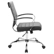 Pemberly Row Modern Adjustable Leather Office Chair in Black