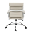 Pemberly Row Modern Leatherette Executive Swivel Office Chair in Tan
