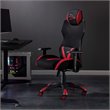 Pemberly Row Modern Mesh Fabric Gaming Computer Chair in Black/Red