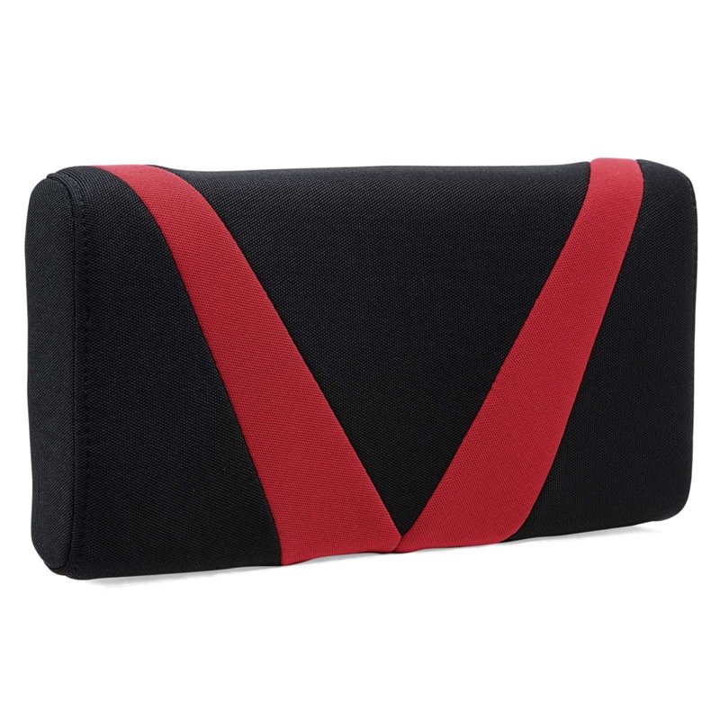 Pemberly Row Modern Mesh Fabric Gaming Computer Chair in Black/Red