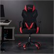 Pemberly Row Modern Mesh Fabric Gaming Computer Chair in Black/Red
