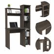 Pemberly Row Contemporary Desk Engineered Wood Desks in Gray