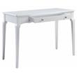 Pemberly Row Wooden Rectangular Writing Desk with Drawer in White