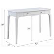 Pemberly Row Wooden Rectangular Writing Desk with Drawer in White