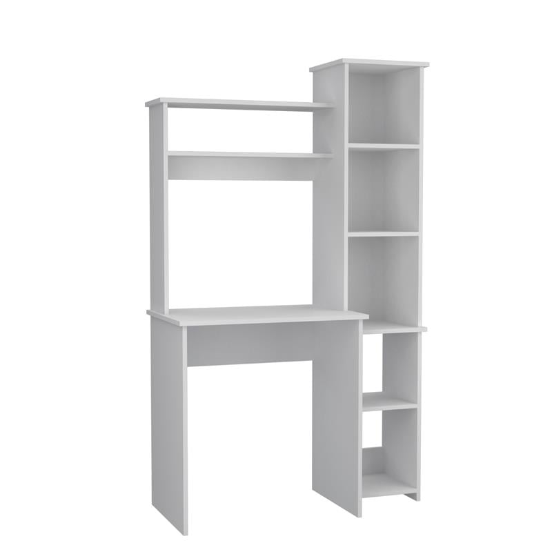 Pemberly Row Contemporary Desk Engineered Wood Desks in White