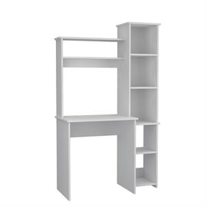Pemberly Row Contemporary Desk Engineered Wood Desks in White