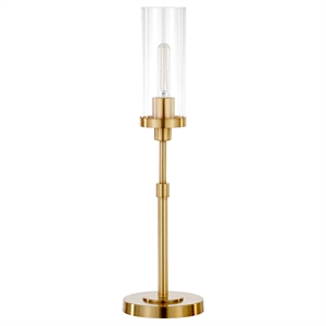 Pemberly Row Modern / Contemporary 7&quot Brass Metal/Glass Table Lamp