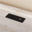 Pemberly Row Wood Corner Computer Desk with USB in Antique White/Black