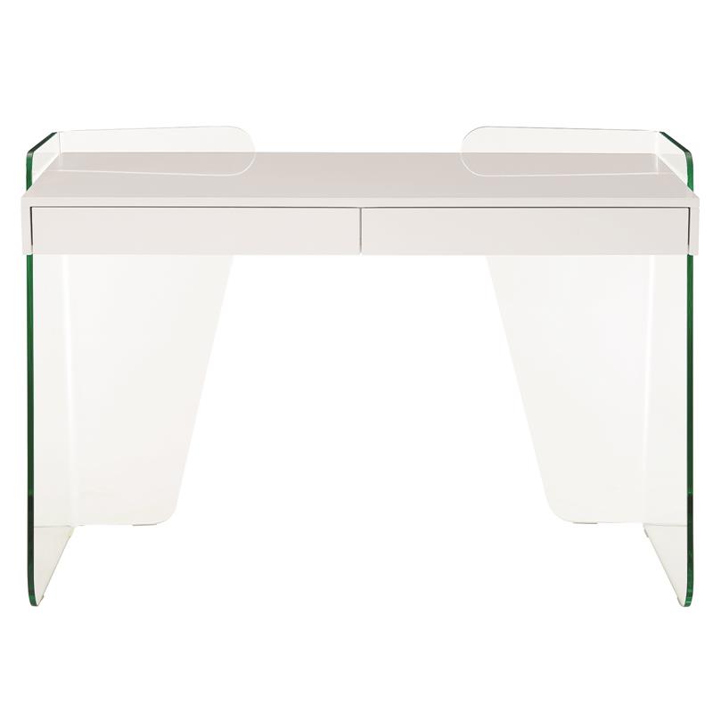 Pemberly Row Modern Archie Engineered Wood Office Desk in White