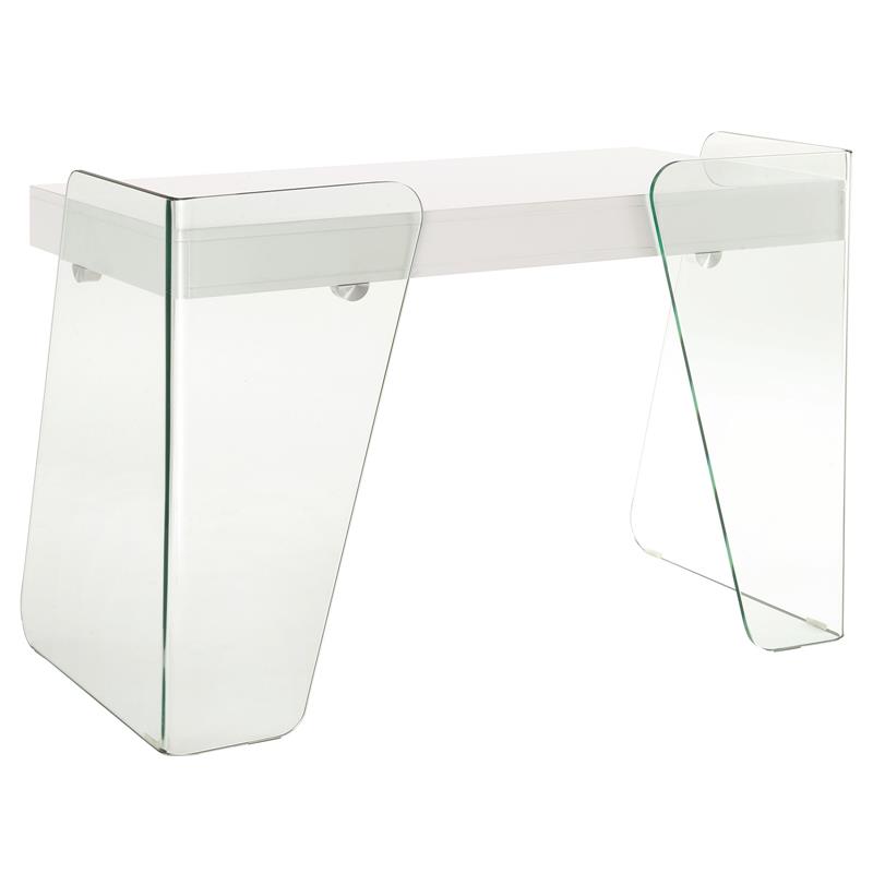 Pemberly Row Modern Archie Engineered Wood Office Desk in White