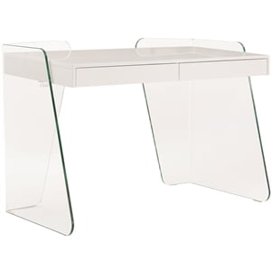Pemberly Row Modern Archie Engineered Wood Office Desk in White