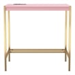 Pemberly Row Contemporary Wood Writing Desk with USB Port in Pink