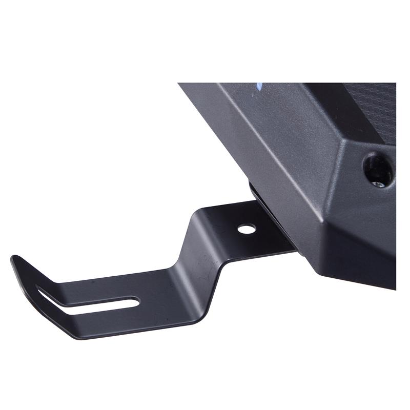 Pemberly Row Modern Metal Gaming Desk with Outlets in Black Finish