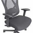 Pemberly Row Metal and Mesh Adjustable Office Chair in Black