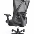 Pemberly Row Metal and Mesh Adjustable Office Chair in Black