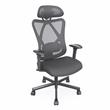 Pemberly Row Metal and Mesh Adjustable Office Chair in Black