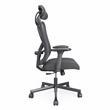 Pemberly Row Metal and Mesh Adjustable Office Chair in Black