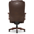 Pemberly Row Upholstered Faux Leather Executive Office Chair in Chestnut Brown