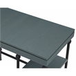 Pemberly Row Contemporary L-shaped Wooden Desk in Antique Blue