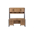 Pemberly Row Modern Wood Laminate Office Desk Fully Assembled Light Brown