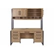 Pemberly Row Modern Wood Laminate Office Desk Fully Assembled Light Brown