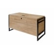Pemberly Row Modern Wood Laminate Office Desk Fully Assembled Light Brown