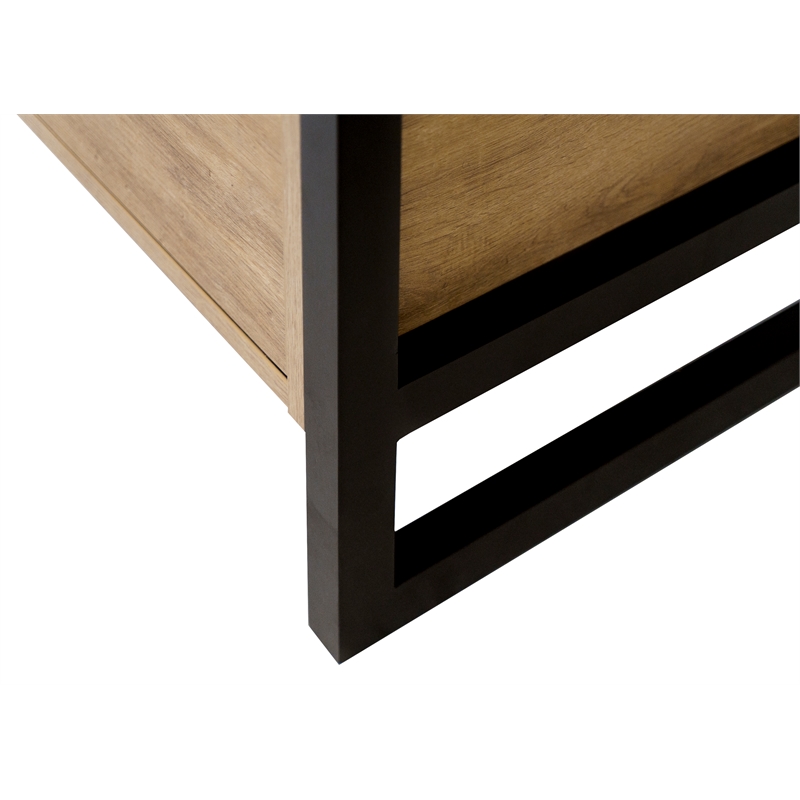 Pemberly Row Modern Wood Laminate Office Desk Fully Assembled Light Brown
