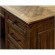Pemberly Row Credenza Wood Office Desk Writing Table Storage Desk in Brown