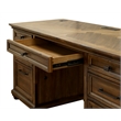 Pemberly Row Credenza Wood Office Desk Writing Table Storage Desk in Brown
