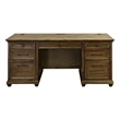 Pemberly Row Credenza Wood Office Desk Writing Table Storage Desk in Brown