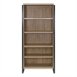 Pemberly Row Modern Open Wood Laminate Bookcase Fully Assembled Light Brown