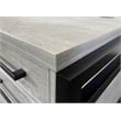 Pemberly Row Modern Wood Laminate Double Pedestal Executive Desk Concrete Gray