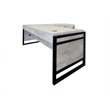 Pemberly Row Wood Laminate Open L-Desk and Return Corner Desk in Concrete Gray